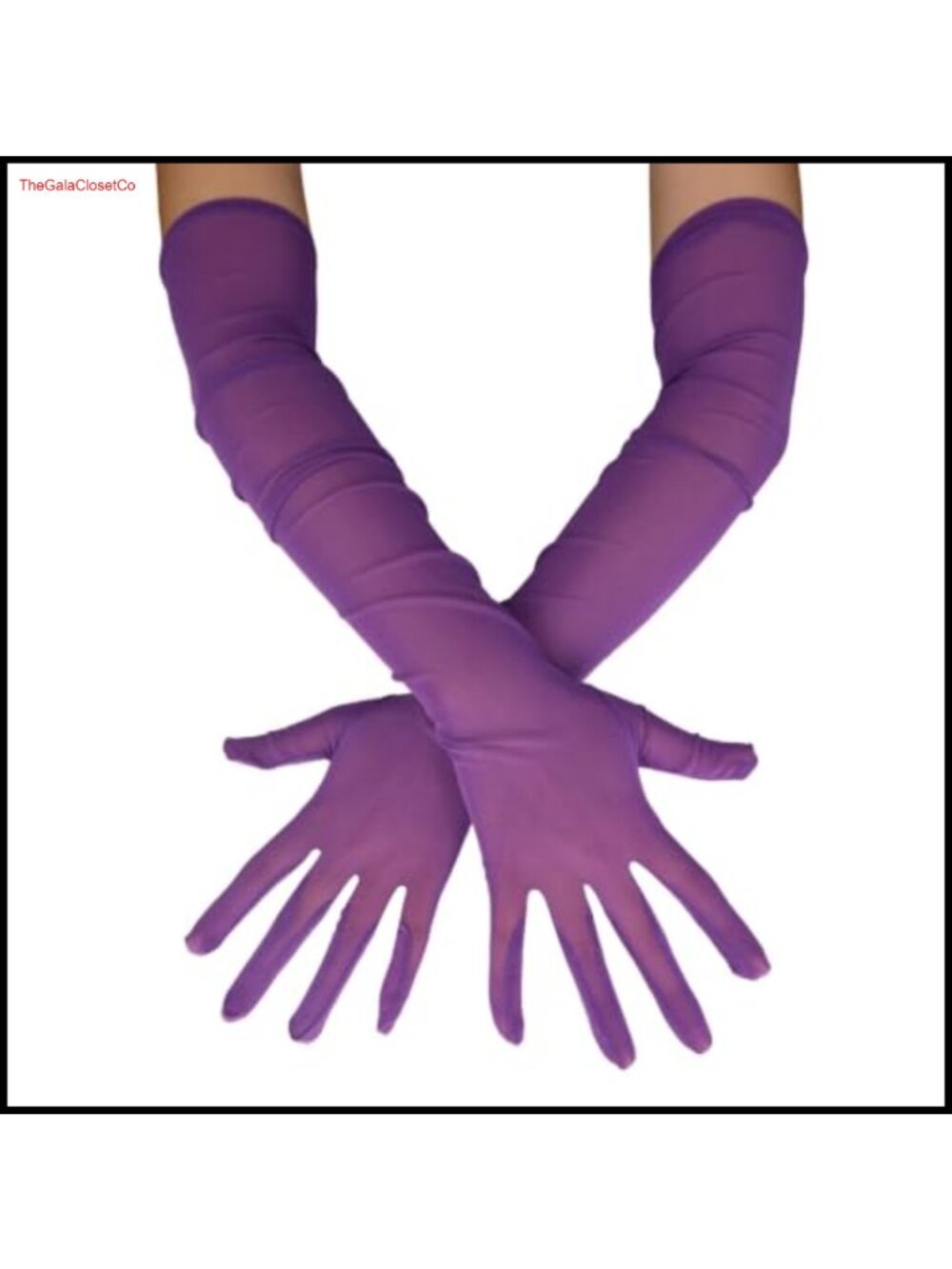 Mesh Tulle Sheer Stretch Long Gloves 21" Opera Tea Party Bridal Formal